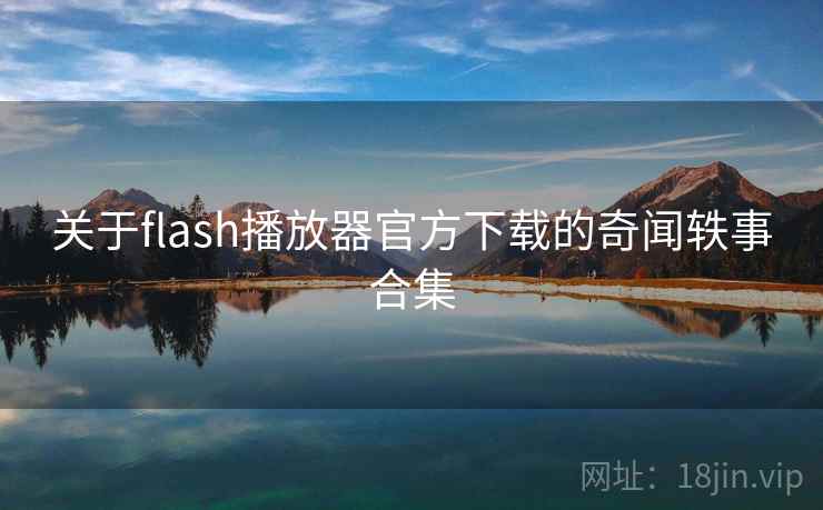 关于flash播放器官方下载的奇闻轶事合集